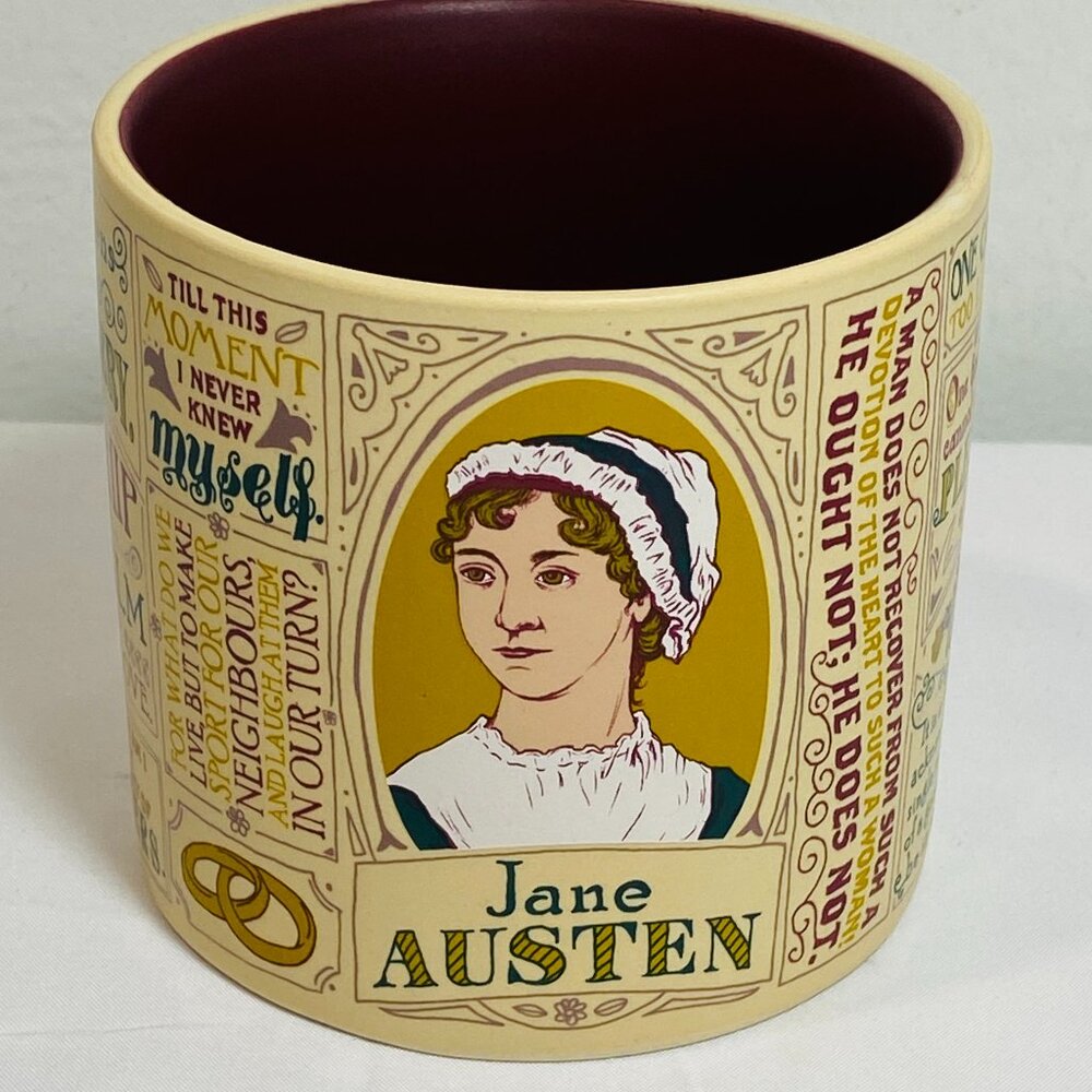 JANE AUSTEN The Unemployed Philosophers Guild Mug 2017 M/W D/W Safe, EUC